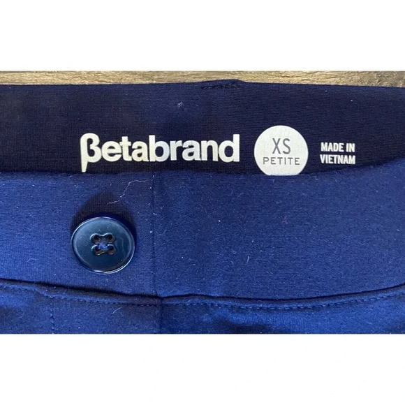 Betabrand Pants Classic Yoga Dress Pants Navy Blue Extra Small Petite XS - Picture 2 of 4